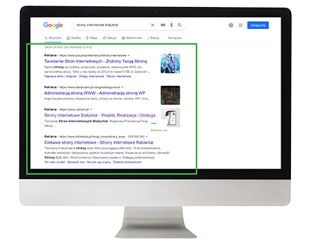 reklama Google Ads w Białymstoku - linki sponsorowane