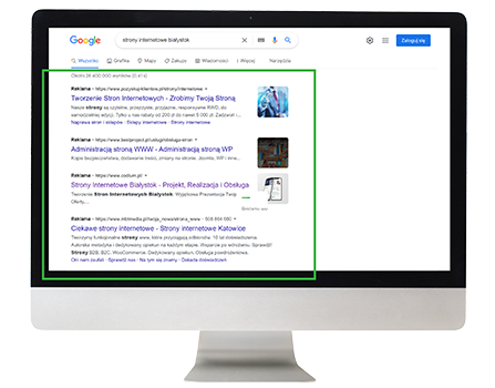 reklama Google Ads w Białymstoku - linki sponsorowane 